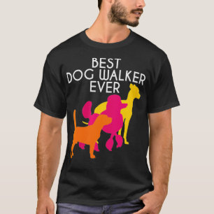 Womens Best Dog Walker Ever Poodle Beagle Mut Dog T-Shirt