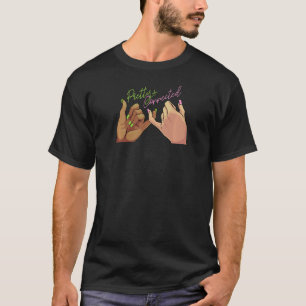 Womens Best Friend Pretty Connected Green Pink Pin T-Shirt