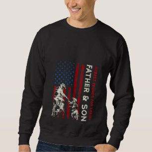 Womens Best Friends For Life Father Son Dirt Bike Sweatshirt