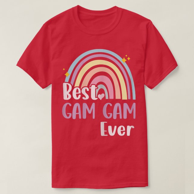 Womens Best Gam Gam Ever Boho Rainbow Funny Mother T-Shirt (Design Front)