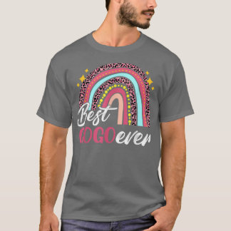 Womens Best Gogo Ever Leopard Rainbow Funny Mother T-Shirt