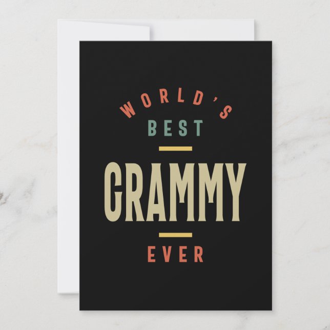 Womens Best Grammy Ever Grandma Gift Invitation (Front)