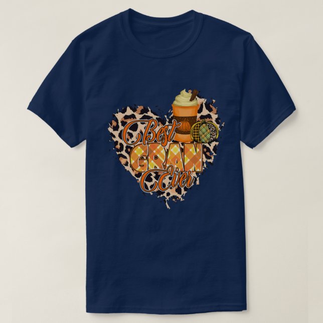 Womens Best Gran ever shirt, autumn heart Gran T-Shirt (Design Front)