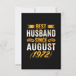 Womens Best Husband Since August 1972 - Funny 48th Invitation