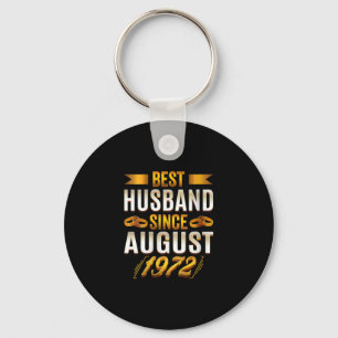 Womens Best Husband Since August 1972 - Funny 48th Key Ring
