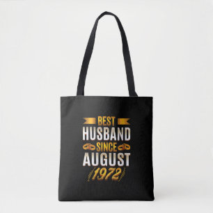 Womens Best Husband Since August 1972 - Funny 48th Tote Bag