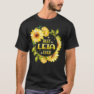 Womens Best Lela Ever Sunflower  Lela Mothers Day  T-Shirt
