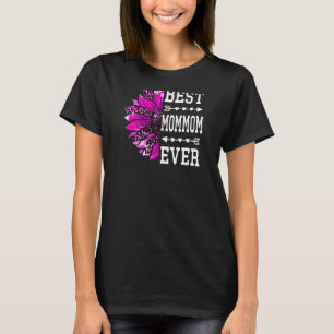 Womens Best Mommom Ever Mother's Day Sunflower Leo T-Shirt