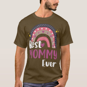 Womens Best Mummy Ever Funny Boho Rainbow Mothers T-Shirt