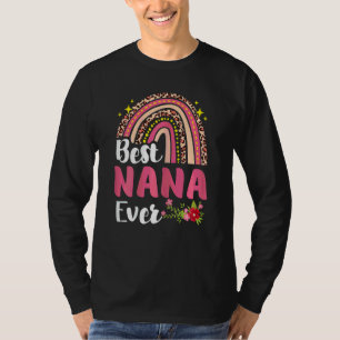 Womens Best Nana Ever Rainbow Mother's Day T-Shirt