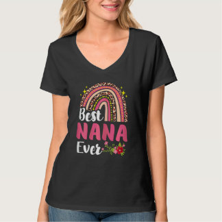Womens Best Nana Ever  Rainbow  Mother's Day T-Shirt