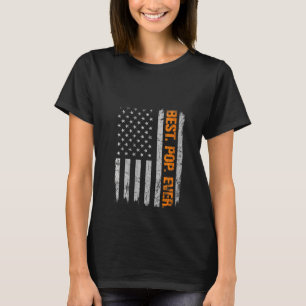 Womens Best Pop Ever Vintage American Flag Father' T-Shirt