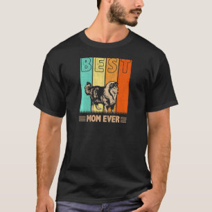 Womens Best Rough Collie Dog Mom Ever Graphic Mama T-Shirt