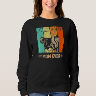 Womens Best Rough Collie Dog Mum Ever Graphic Mama Sweatshirt