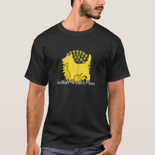 Womens Best Scottish Terrier Mom Sunflower Dog Paw T-Shirt