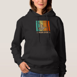 Womens Best Snowy Owl Mum Ever Retro Graphic Mama  Hoodie