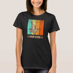 Womens Best Snowy Owl Mum Ever Retro Graphic Mama T-Shirt