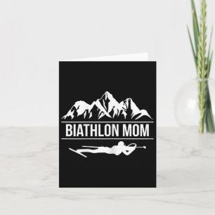 Womens Biathlon Mum Biathlete Skiing Shooting  Card