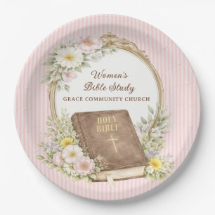 Women's Bible Study   Spring Flowers Paper Plate