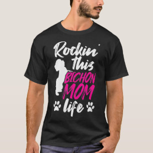 Womens Bichon Frise Bichon Mum Tee for Dog Owner