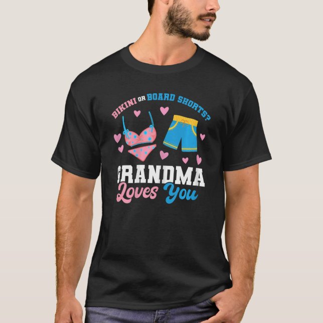 Womens bikini or board shorts grandma Grandmother  T-Shirt (Front)