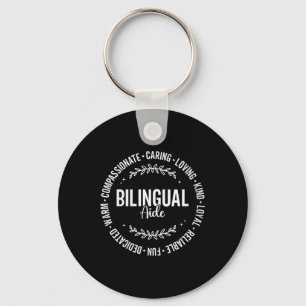 Womens Bilingual Team Teacher Back To School For B Key Ring