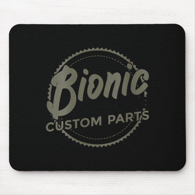 Womens Bionic Knee Club Parts Funny Knee Replaceme Mouse Mat (Front)