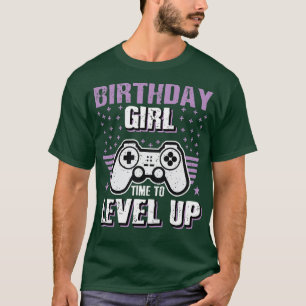 Womens Birthday Girl Time To Level Up Video Game P T-Shirt