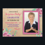 Women's Birthday Party Photo Flowers Rustic Invite<br><div class="desc">Women's Birthday Party Photo Flowers Rustic Invite

Personalise the template to create your perfect invite 
View our Zazzle store for our full selection of designs:
https://www.zazzle.co.uk/neonblooms?rf=238213803558726188

Photo Copyright Dreamstime</div>