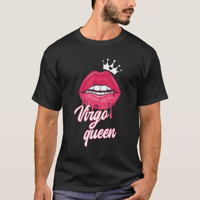 Womens Birthday Virgo Queen Virgo Zodiac Sign T-Shirt (Front)