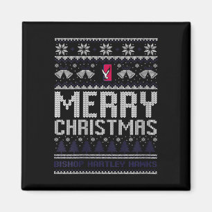 Womens Bishop Hartley Hawks Logo Merry Christmas U Magnet
