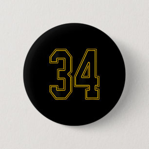 Womens Black And Gold Number Jersey Player Uniform 6 Cm Round Badge