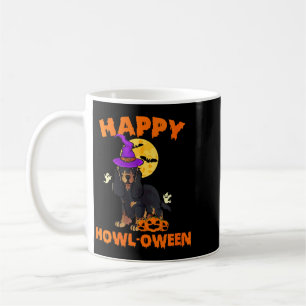 Womens Black And Tan Cocker Spaniel Dog Witch Coffee Mug