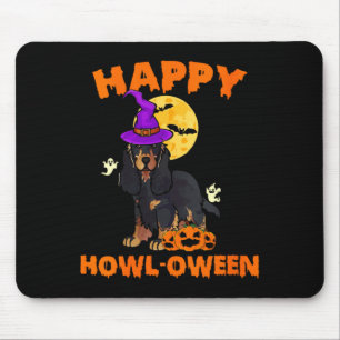 Womens Black And Tan Cocker Spaniel Dog Witch Mouse Mat