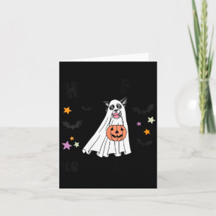 Womens Black And White Border Collie Boo Dog Lover Card
