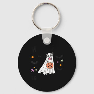 Womens Black And White Border Collie Boo Dog Lover Key Ring