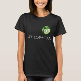 Women's Black "Atheopagan" Tee with Symbol