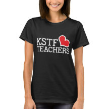 Women's Black Basic T-Shirt - KSTF Heart: Centre
