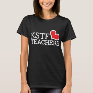 Women's Black Basic T-Shirt - KSTF Heart: Centre