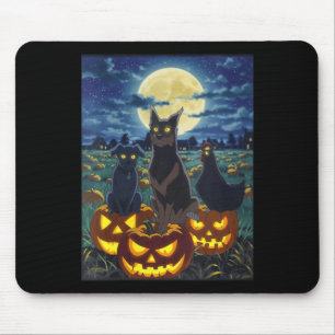 Womens Black Cat Dog Chicken Halloween Pumpkin Mouse Mat