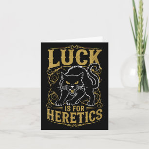Women's black cat luck is for heretics witch card