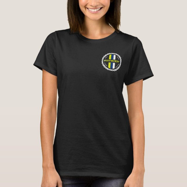 Womens Black Fleece T-Shirt (Front)