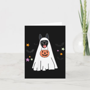 Womens Black German Shepherd Boo Ghost Dog Lover Card