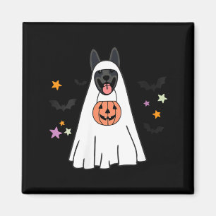 Womens Black German Shepherd Boo Ghost Dog Lover Magnet