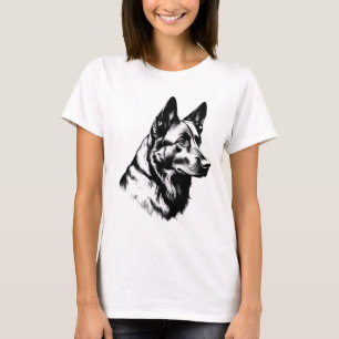 Women's Black German Shepherd Dog Tee