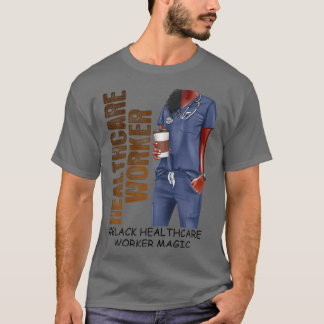 Womens Black Healthcare Worker Women Pride Month H T-Shirt
