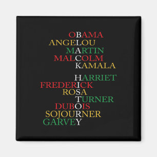 Womens Black History Month Apparel Powerful Leader Magnet