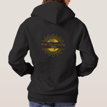 Women's Black Hoodie - World Scleroderma Day