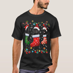 Womens Black Lab Labrador Christmas Socks Funny Xm T-Shirt