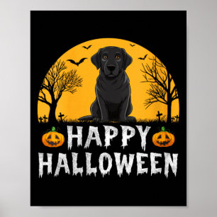 Womens Black Labrador Dog Men Women Kids Happy Poster